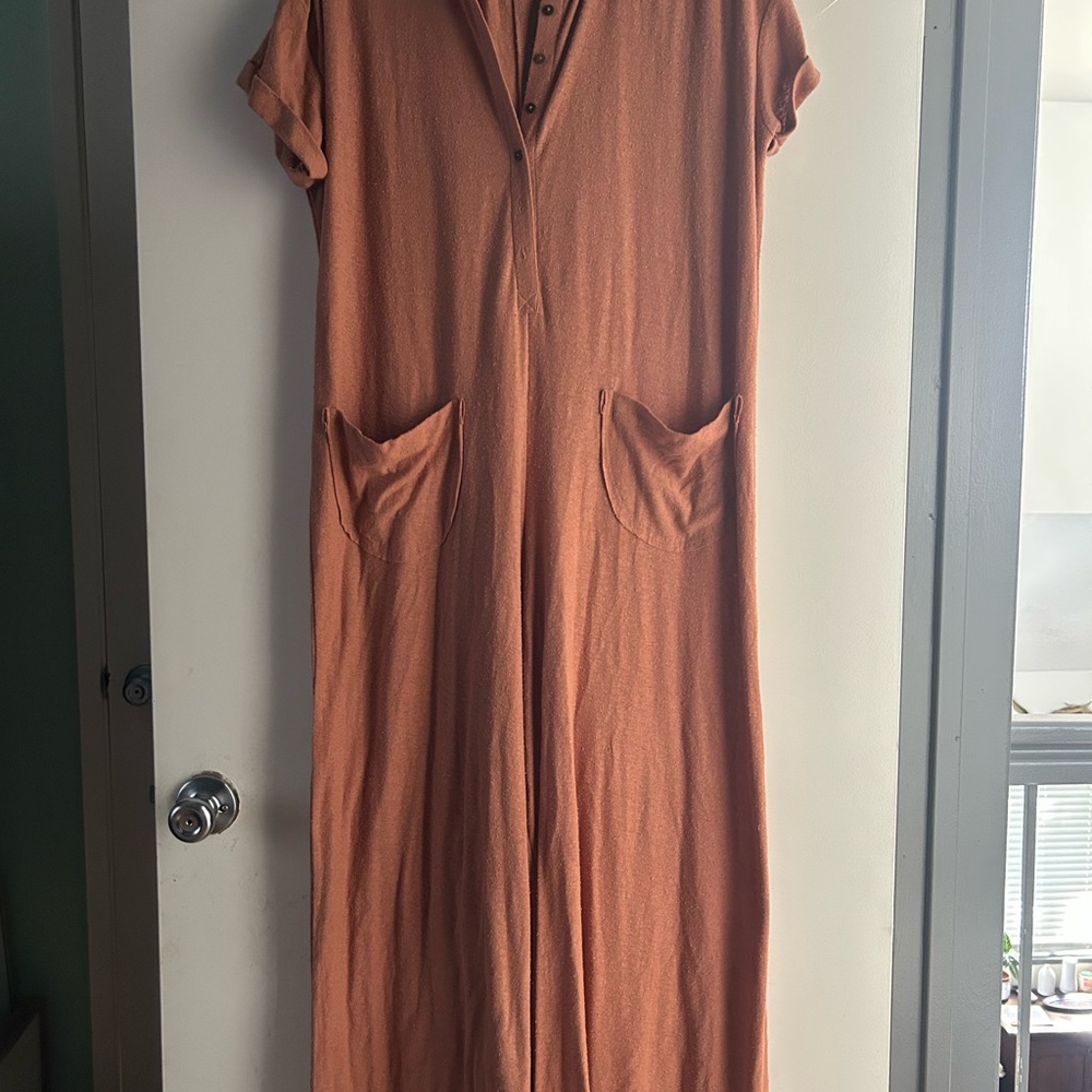 Free People Rust Jumpsuit